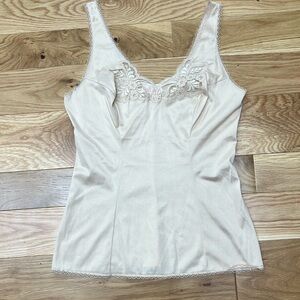 Vintage Valisere Paris Lace Trim Top